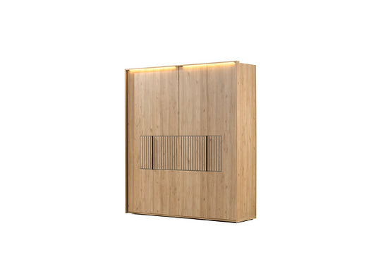 Milano houten kledingkast met 4 deuren