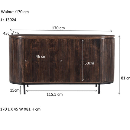Noor Walnut 170cm