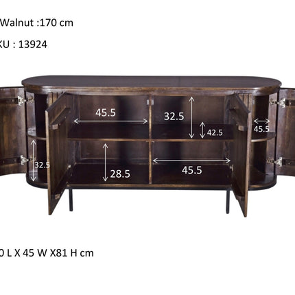 Noor Walnut 170cm