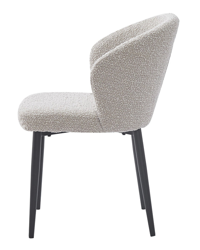 Laura Boucle Beige - Eetkamerstoel