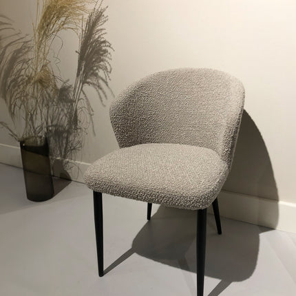 Laura Boucle Beige - Eetkamerstoel