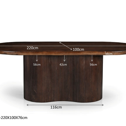 Sevilla Brown - Eettafel 220/250/300cm