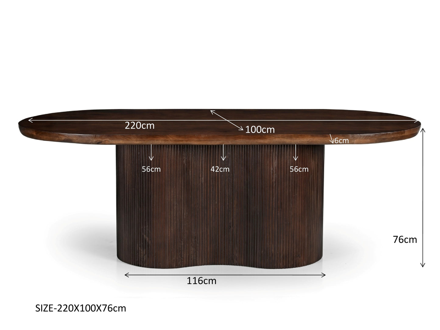 Sevilla Brown - Eettafel 220/250/300cm