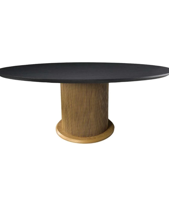 LOQUM DT OVAL BLACK VENEER PLAIN + 200X110
