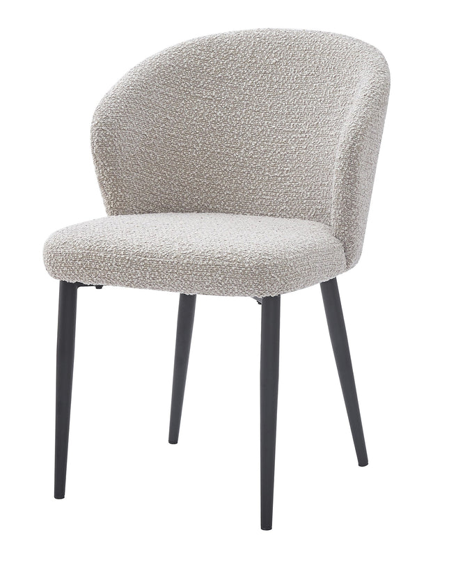 Laura Boucle Beige - Eetkamerstoel
