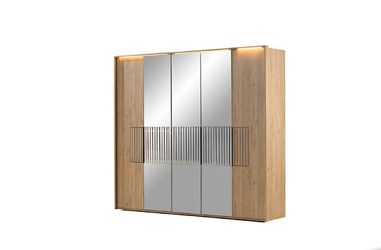 Milano houten spiegelkast met 5 deuren