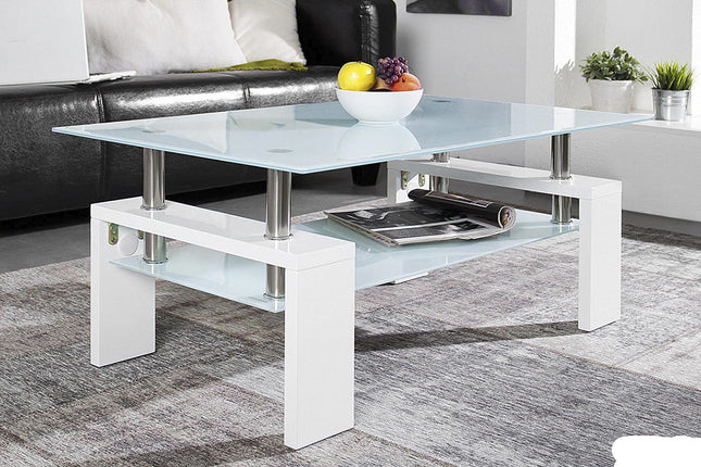 Salontafel 'Alana' Hoogglans wit