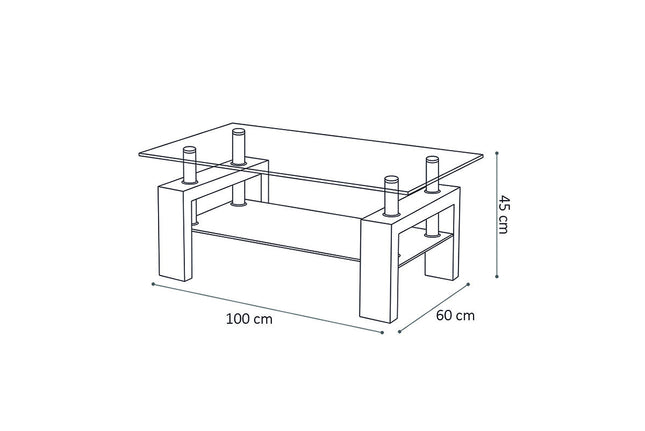 Salontafel 'Alana' Hoogglans wit
