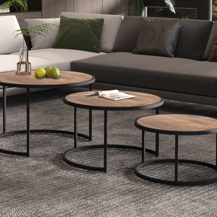 Salontafel 'Lennox' 3-delig Mango hout