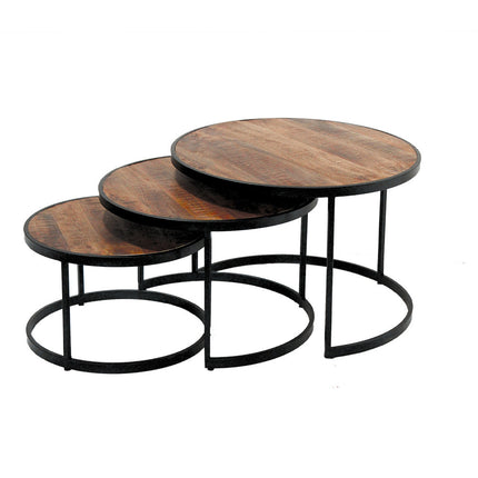 Salontafel 'Lennox' 3-delig Mango hout