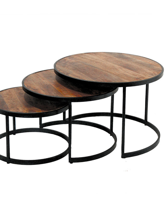 Salontafel 'Lennox' 3-delig Mango hout