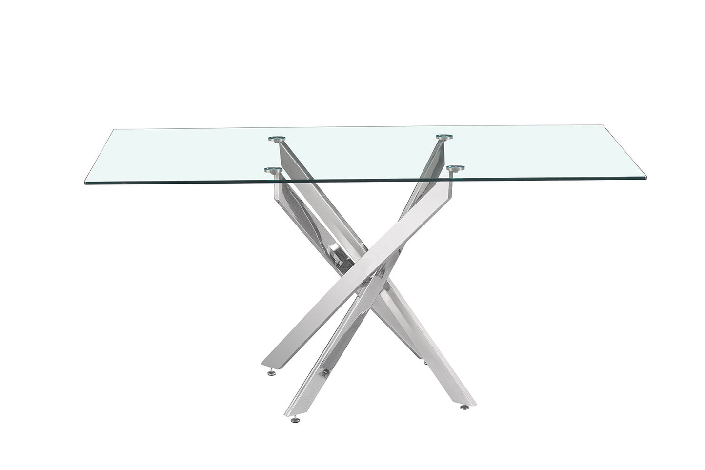 Tafel 'Lasi' 160 cm Glas, Poten Chroom