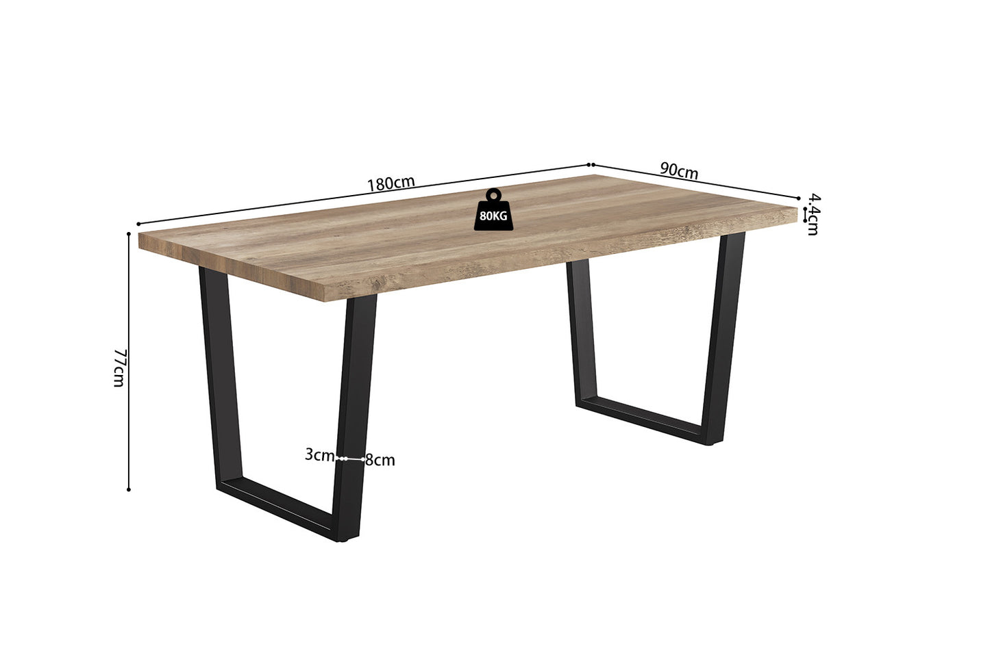 Tafel 'Armin' 180 cm Decor Mango