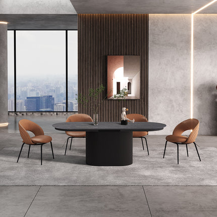 Uitschuifbare tafel 'Lagos' 180-220 cm Ovaal Decor Donkerbruin
