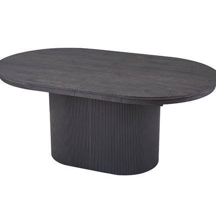 Uitschuifbare tafel 'Lagos' 180-220 cm Ovaal Decor Donkerbruin