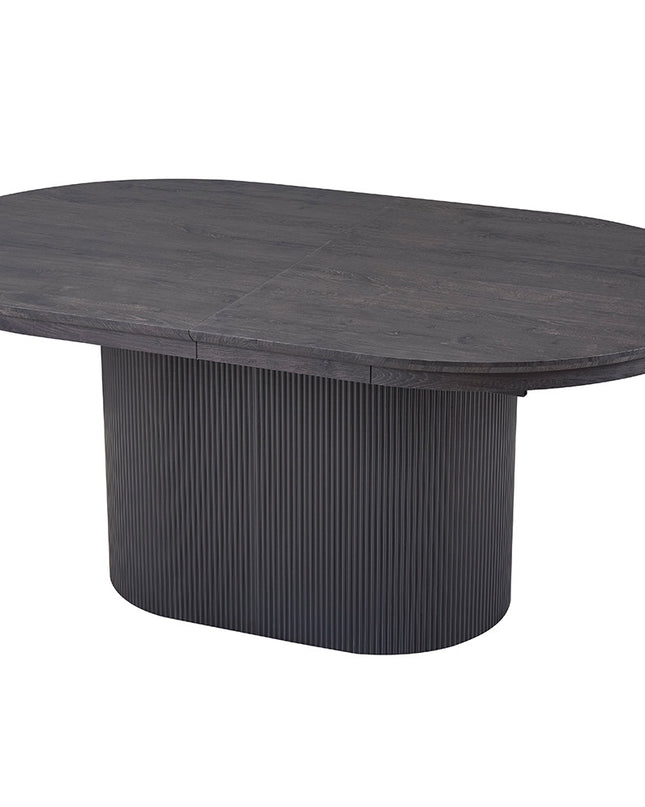Uitschuifbare tafel 'Lagos' 180-220 cm Ovaal Decor Donkerbruin