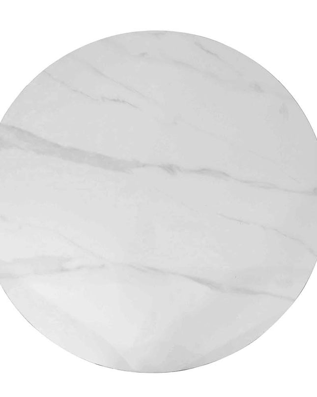 Tafel 'Apollo' 110 cm Rond Glanzend Steen Snow Wit