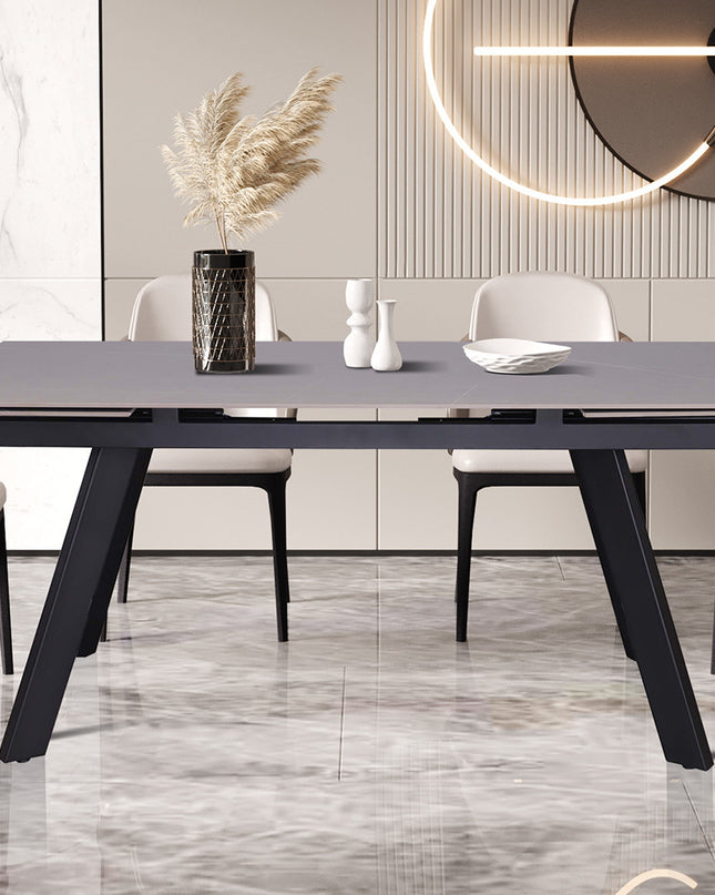 Uitschuifbare tafel 'Hera' 160-240 cm Rechthoekig Steen Grijs