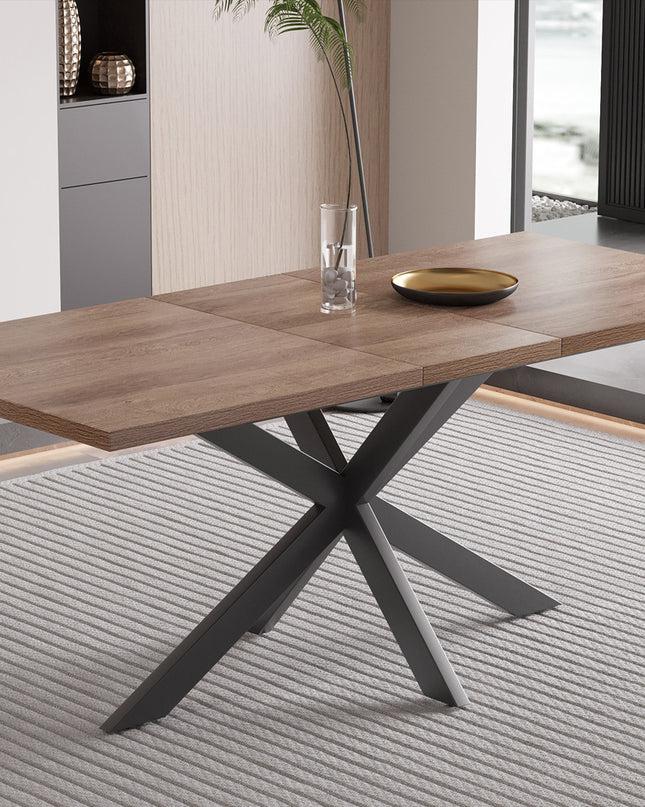 Uitschuifbare tafel 'Kos' 160-200 cm Donkerbruin