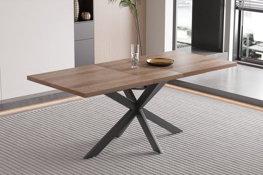 Uitschuifbare tafel 'Kos' 160-200 cm Donkerbruin