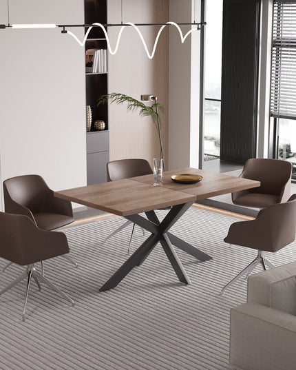 Uitschuifbare tafel 'Kos' 160-200 cm Donkerbruin