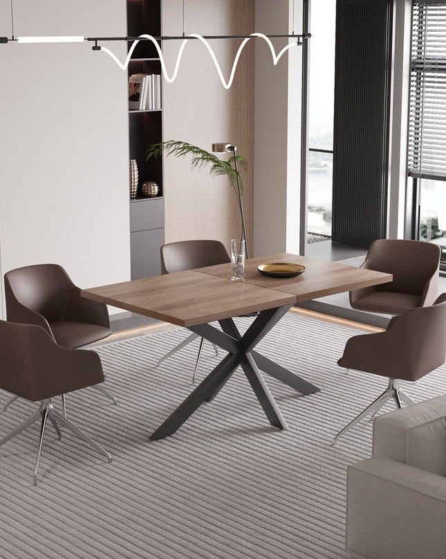 Uitschuifbare tafel 'Kos' 160-200 cm Donkerbruin