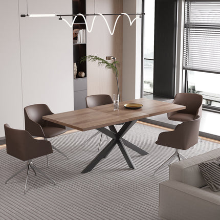 Uitschuifbare tafel 'Kos' 160-200 cm Donkerbruin