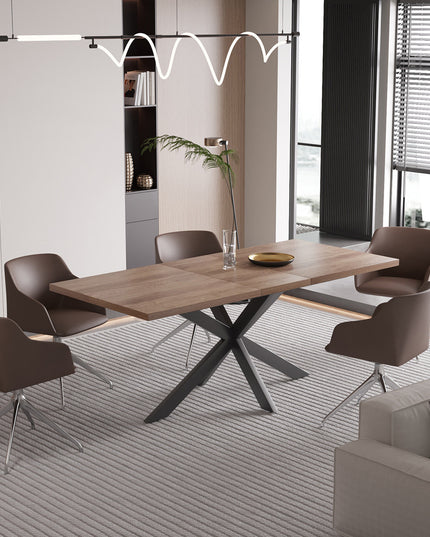 Uitschuifbare tafel 'Kos' 160-200 cm Donkerbruin
