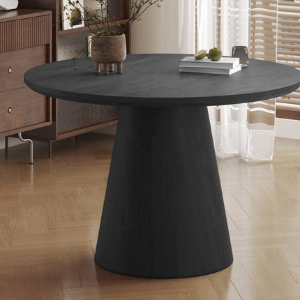 Tafel 'Miklos' 120 cm Rond Decor Donkerbruin