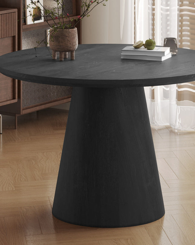 Tafel 'Miklos' 120 cm Rond Decor Donkerbruin