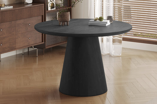 Tafel 'Miklos' 120 cm Rond Decor Donkerbruin