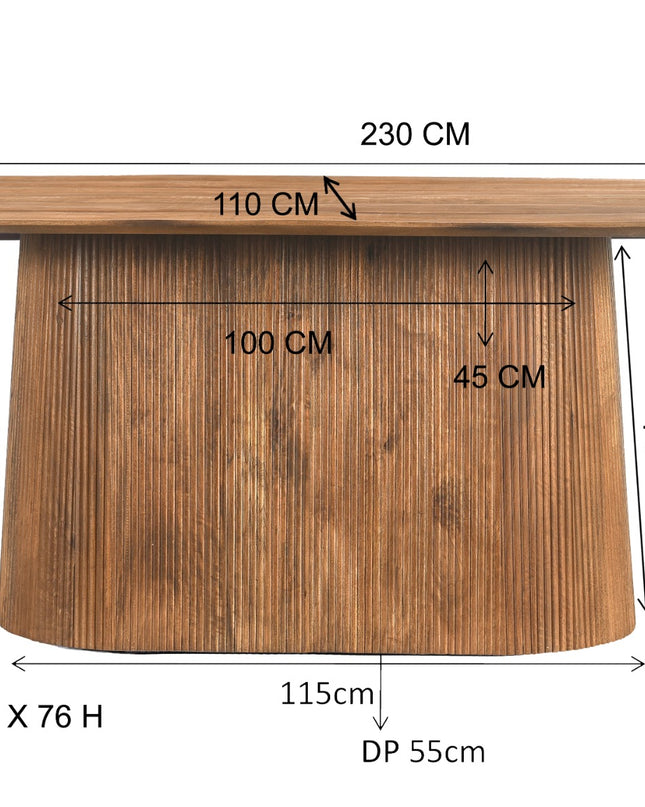 Salvator - Eettafel Ovaal 200cm/230cm