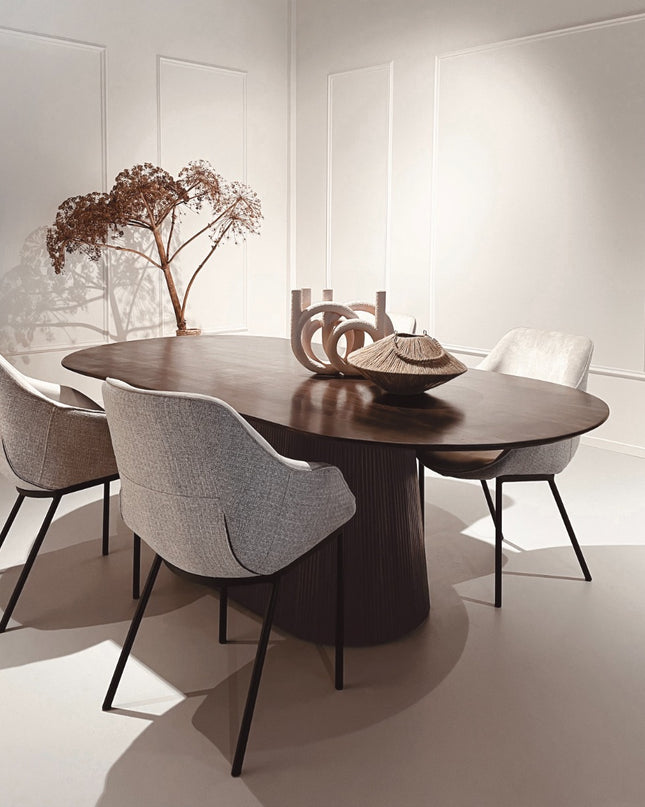 Salvator Walnut - Eettafel Ovaal 200cm/230cm
