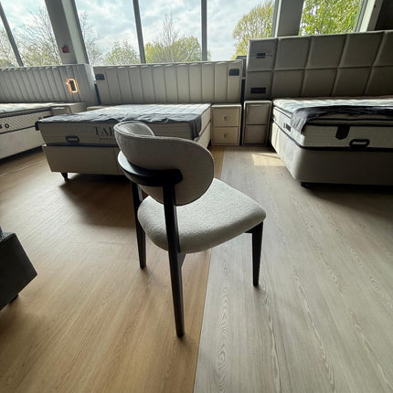 Eetafel stoel Japandi Model Polo - Kleur: wit/zwart