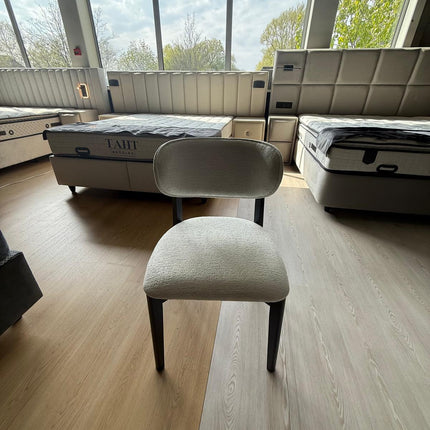 Eetafel stoel Japandi Model Polo - Kleur: wit/zwart