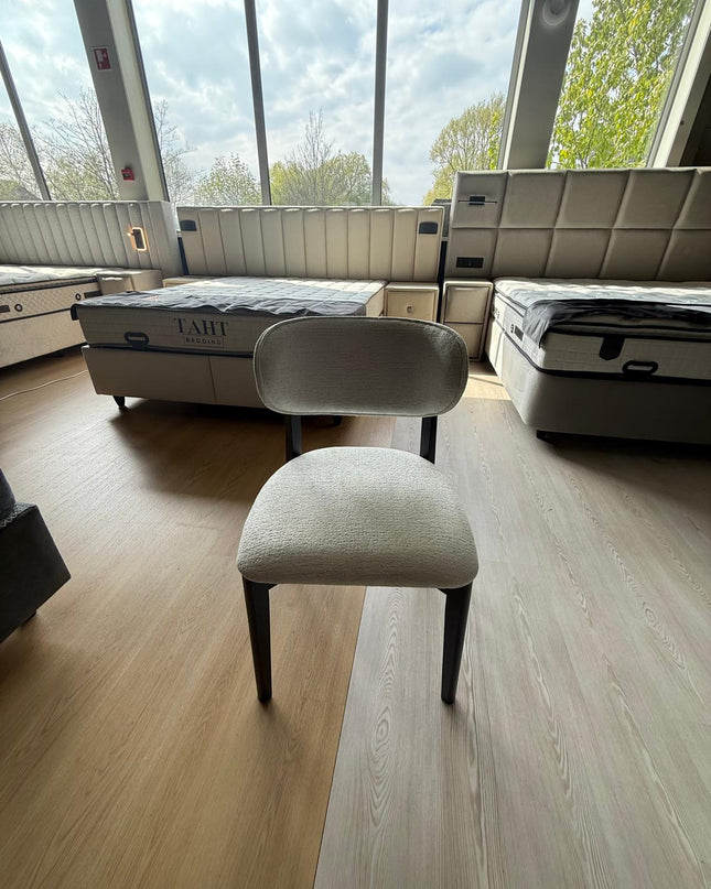 Eetafel stoel Japandi Model Polo - Kleur: wit/zwart