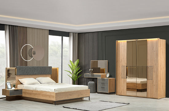 Milano houten spiegelkast met 4 deuren