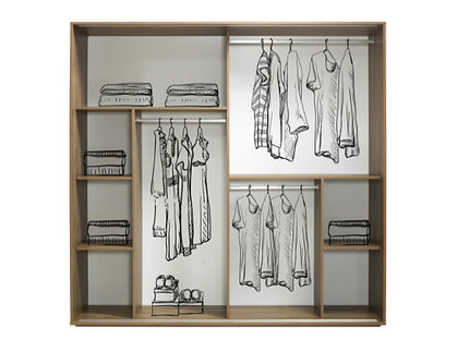 Loren-garderobe Wit