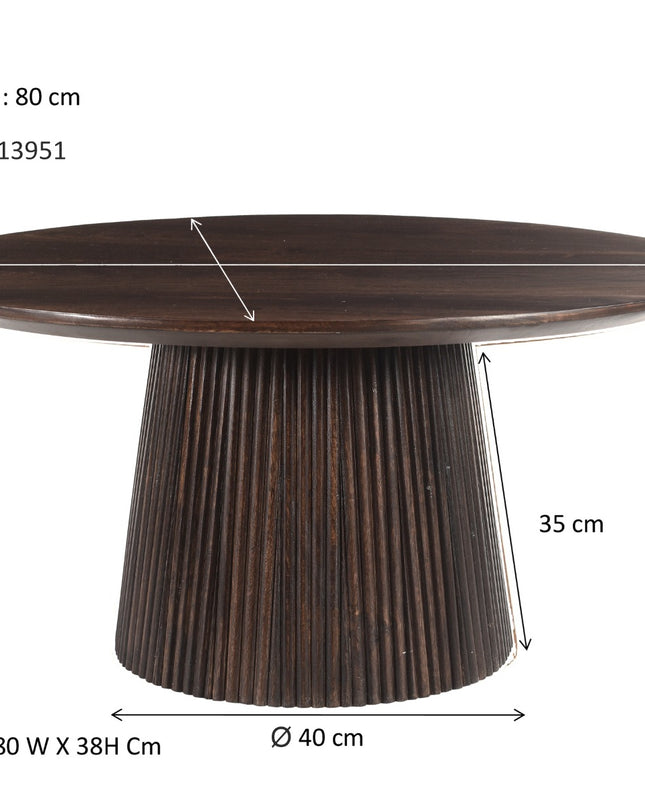 Salvator Walnut - Salontafel 80cm