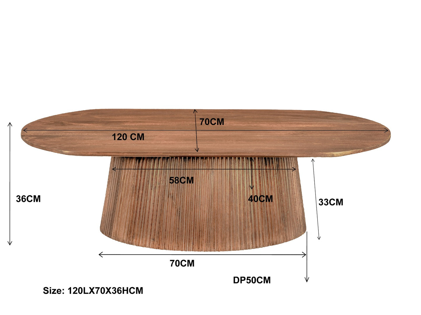 Salvator - Salontafel ovaal 120cm