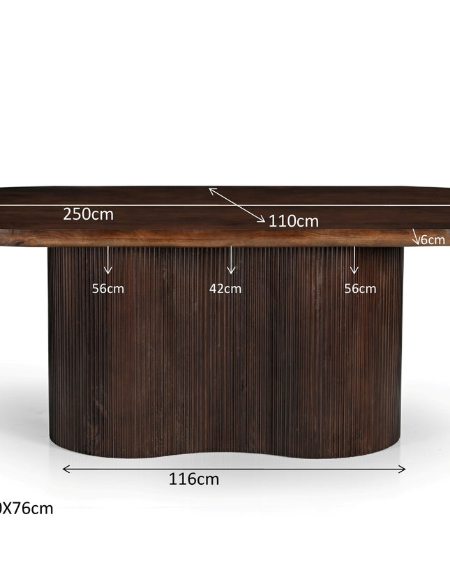 Sevilla Brown - Eettafel 220/250/300cm