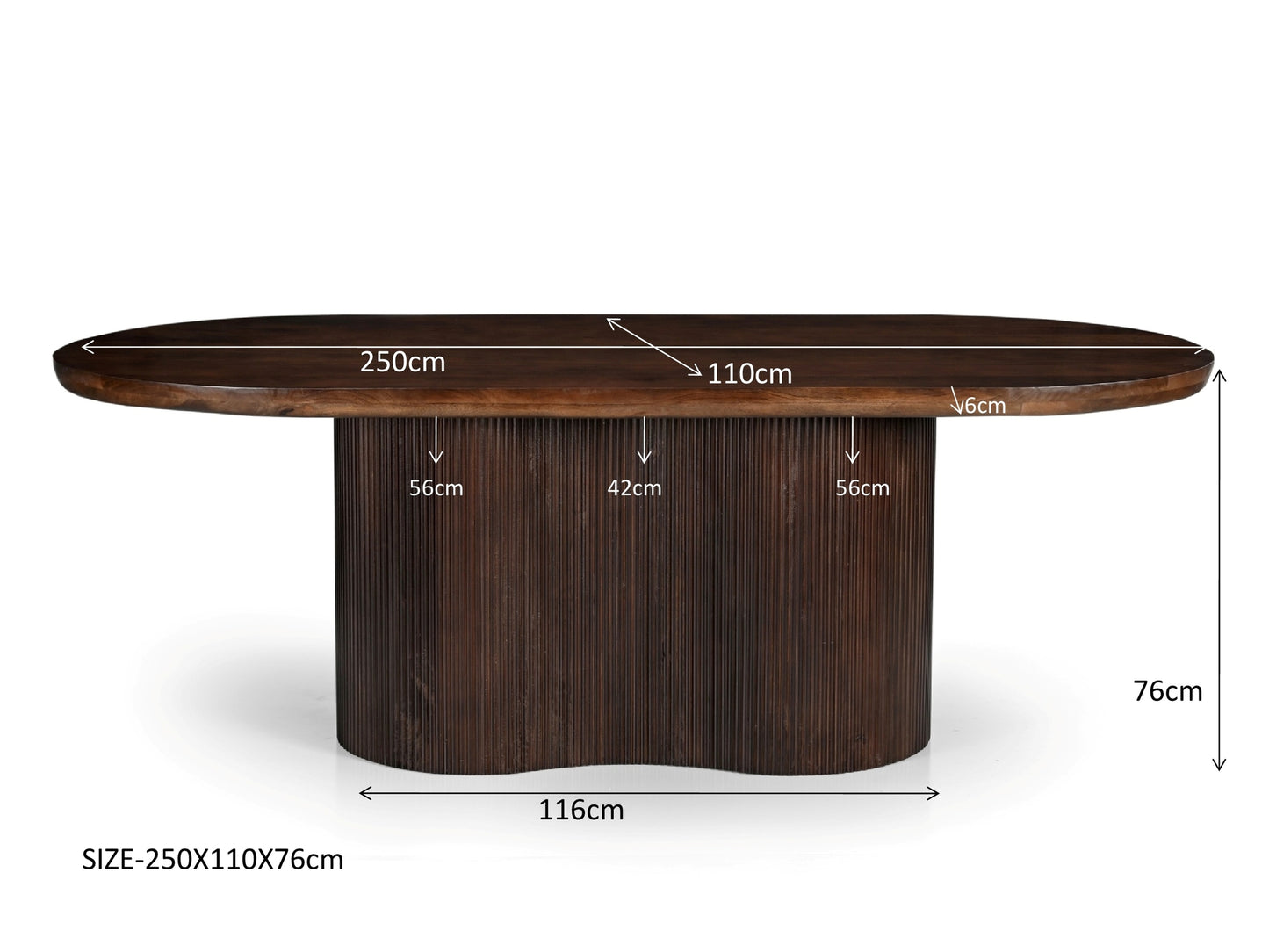 Sevilla Brown - Eettafel 220/250/300cm