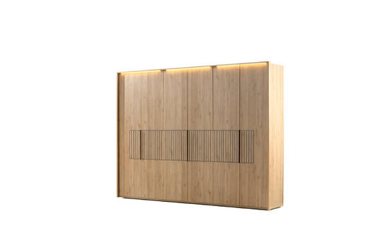 Milano houten kledingkast met 6 deuren